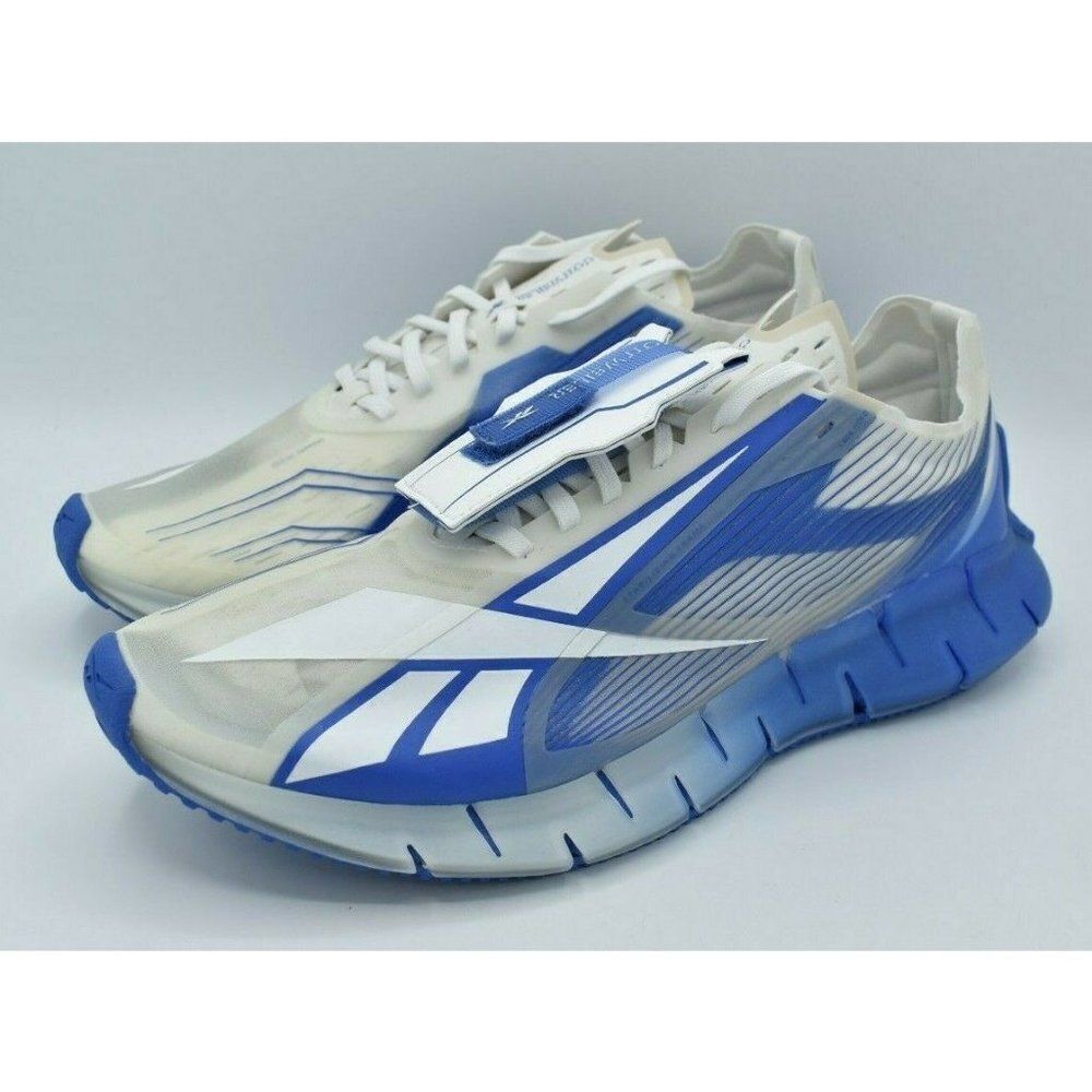 Reebok Mens Size 10.5 Cottweiler Zig 3D Storm X White Blue Blast Running Shoes